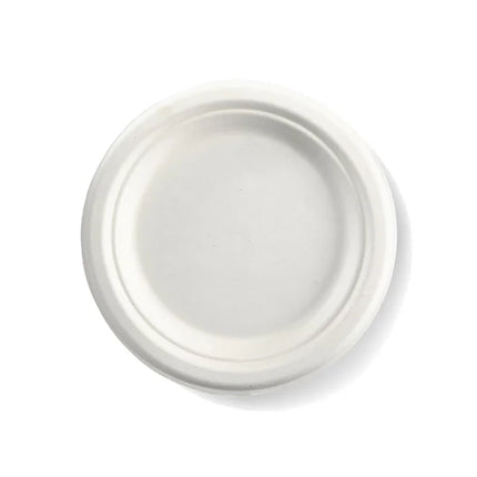 18cm (7") Disposable Round Bagasse Plates