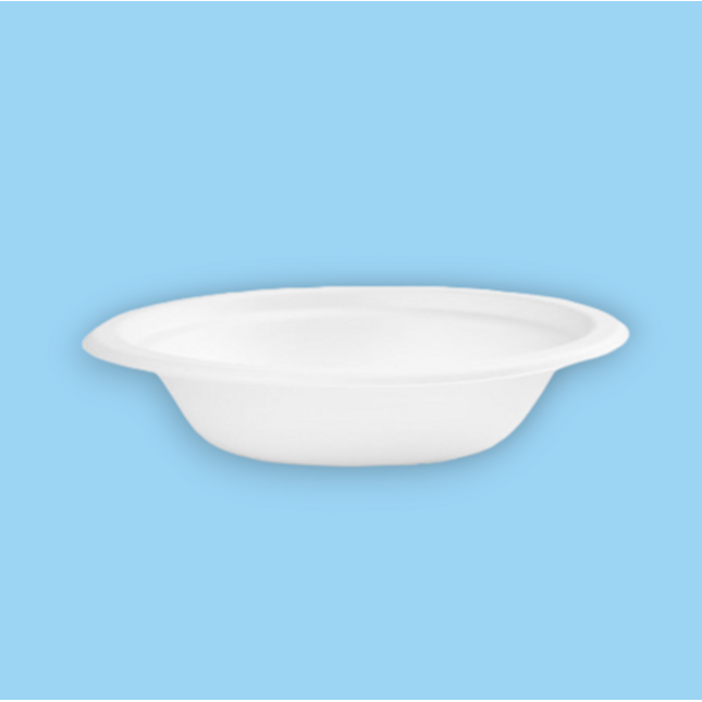 16oz (500ml) Large Round Bagasse Disposable Bowls